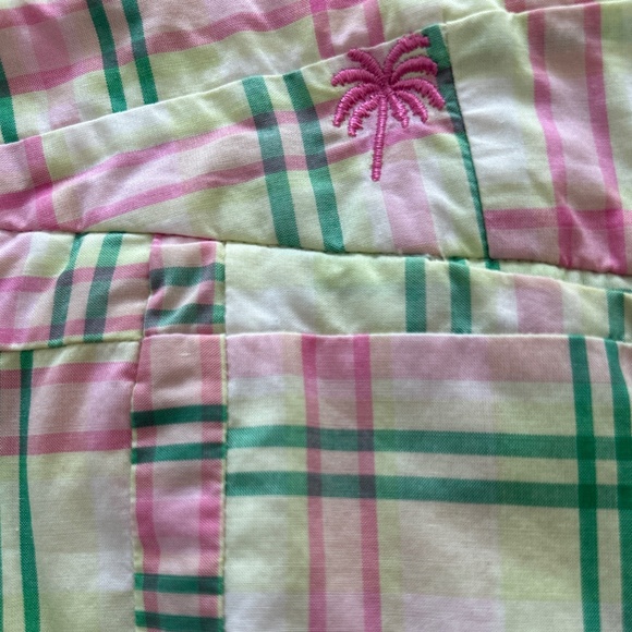 Lilly Pulitzer Madras Summer Pants Defined! Pinks + Greens + White Sz 6 - Picture 4 of 16